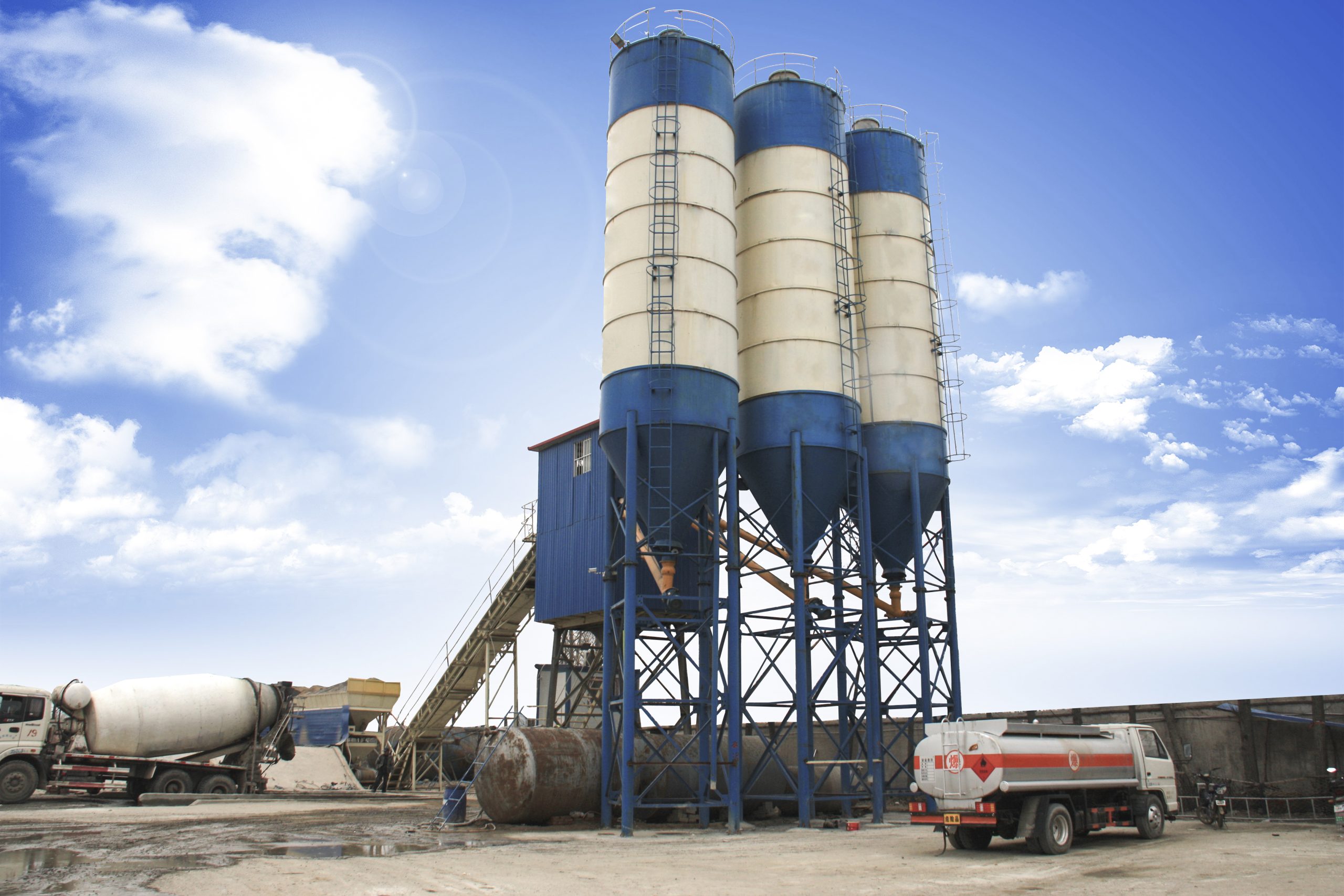 HZS90 concrete batching plant installation project
