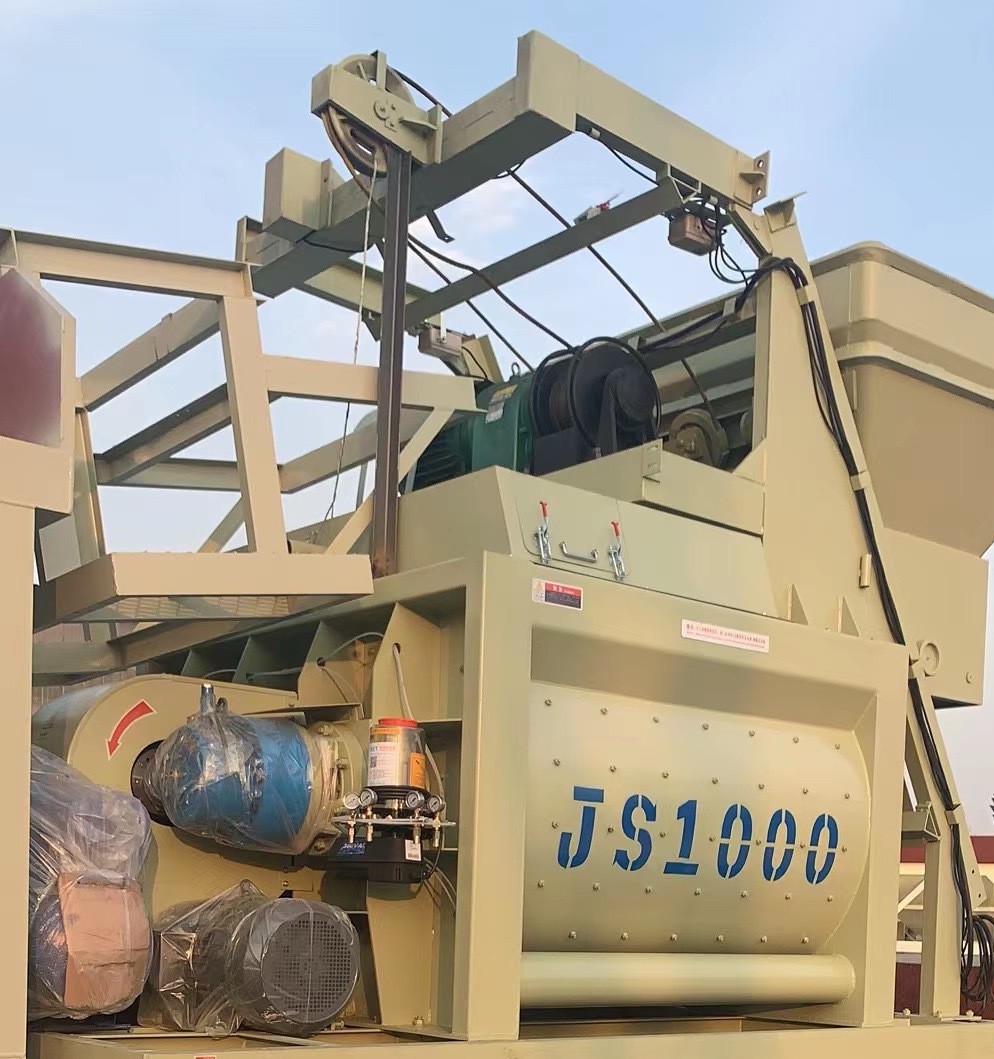 JS1000 concrete mixer structure and components