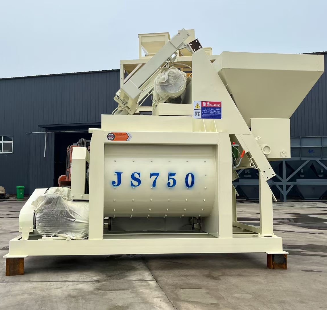 JS750 concrete mixer structure and components