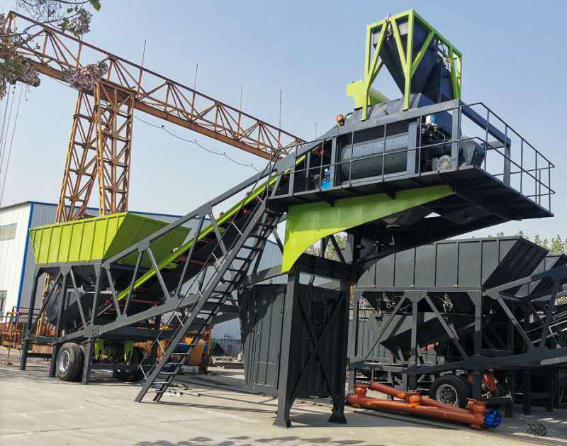 YHZS120 mobile concrete batching plant