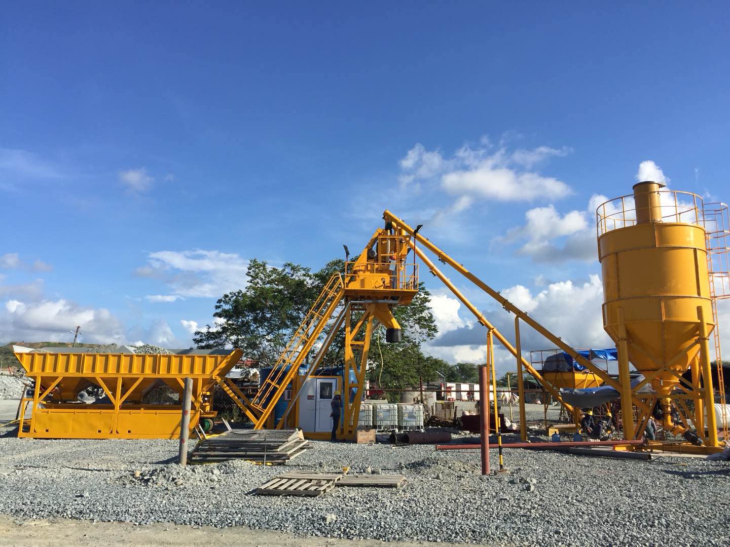 YHZS25 mobile batching plant project configuration