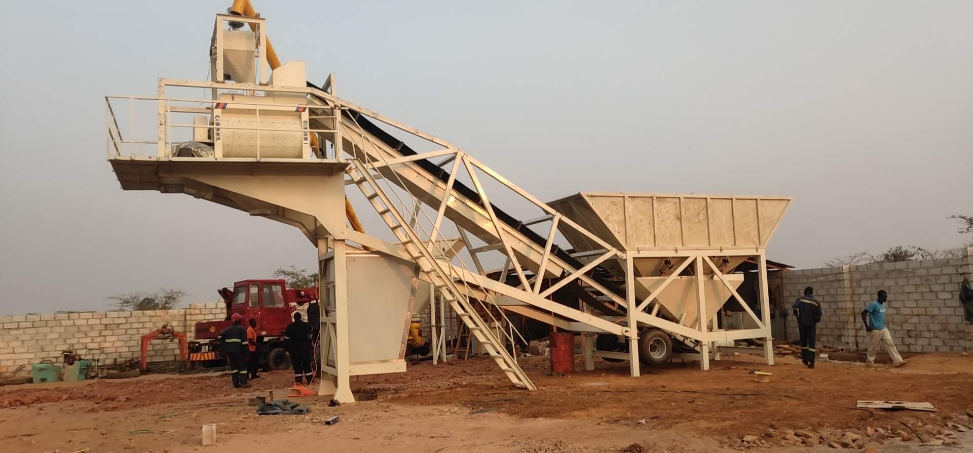 YHZS35 mobile concrete batching plant