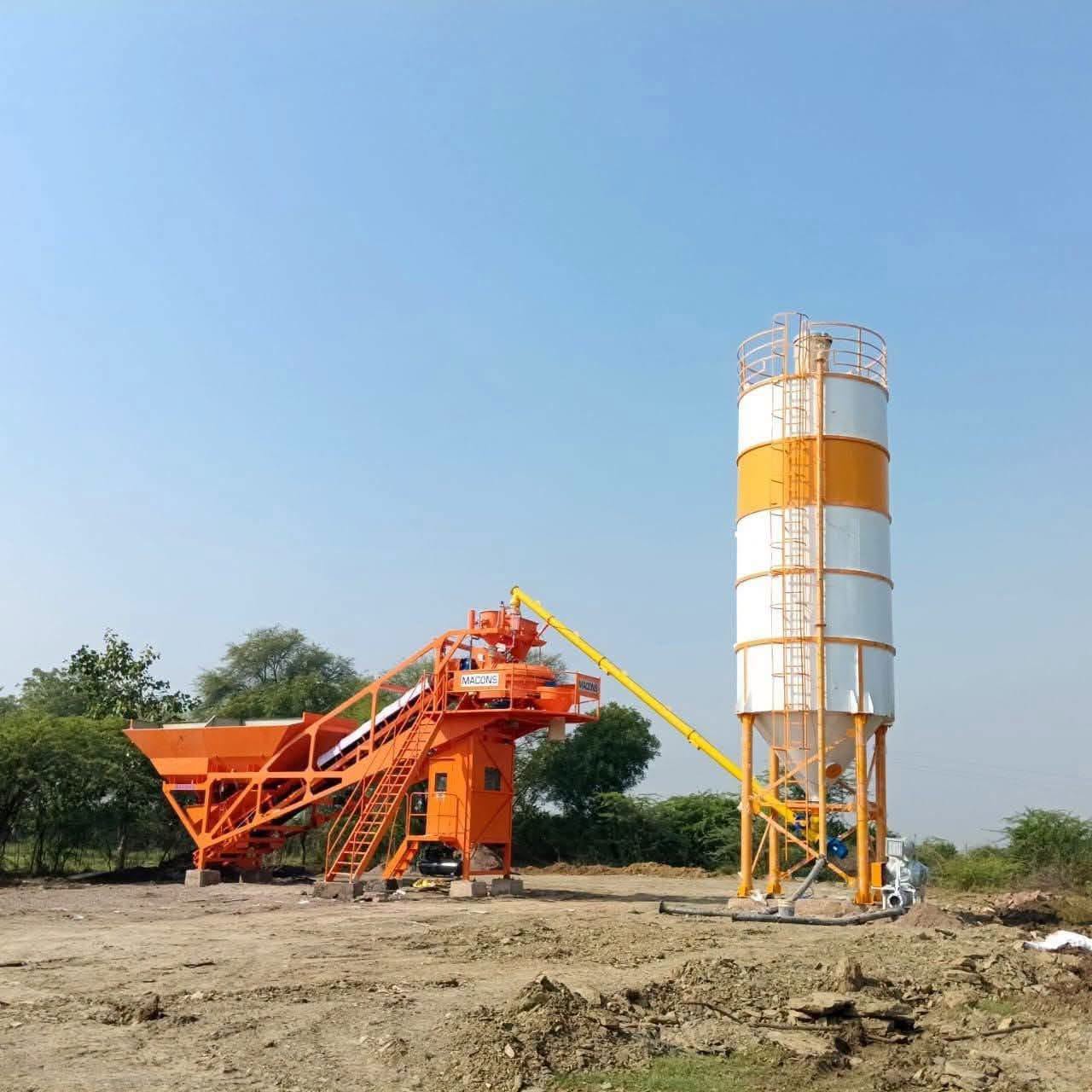 YHZS60 mobile concrete batching plant