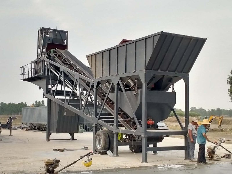 YHZS90 mobile batching plant project configuration