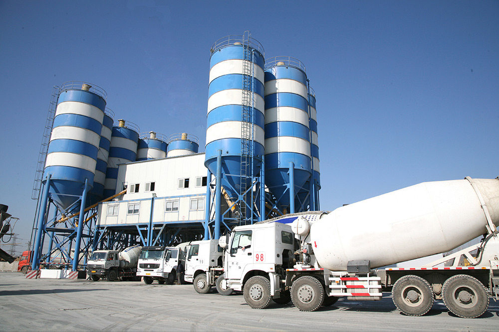 HZS120 concrete batching plant project installation