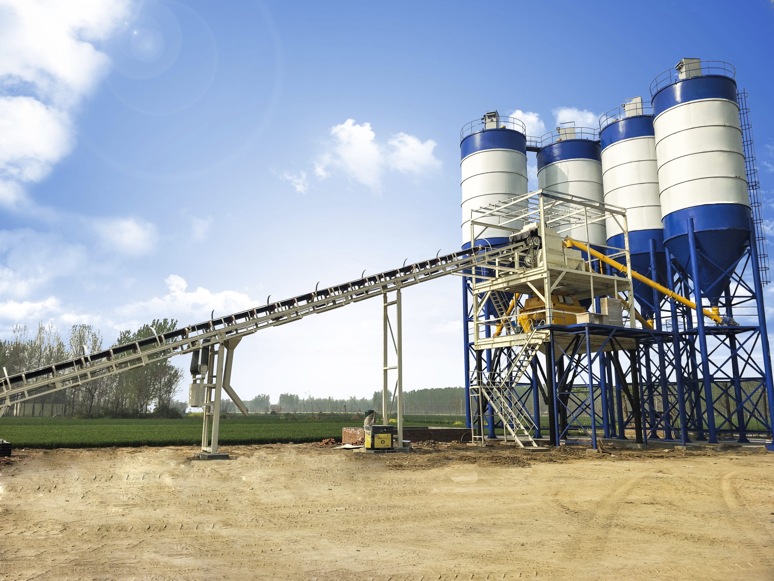 HZS180 concrete batching plant project installation